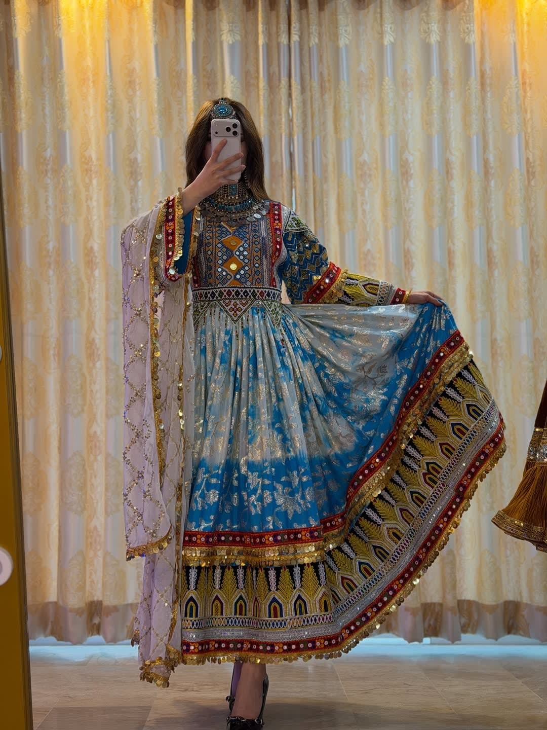 Afghani Event Dress — handmade Afghan dress