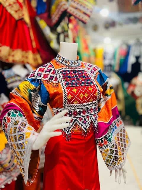 Kuchi Layer Top – Afghanisches Kleid-Top – Kuchi Crop Top — handmade Afghan dress