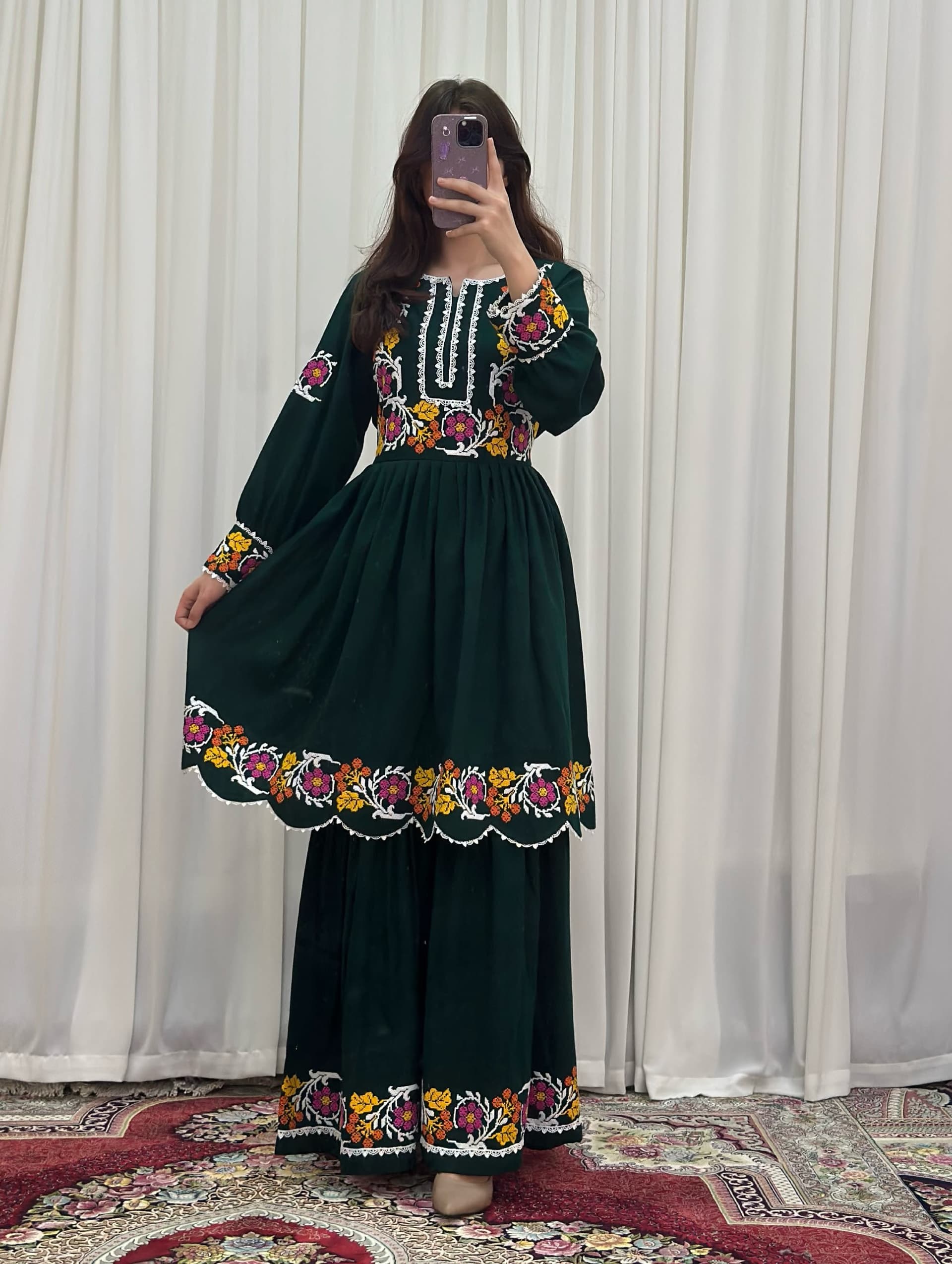 Elegant Afghani Dress — handmade Afghan dress